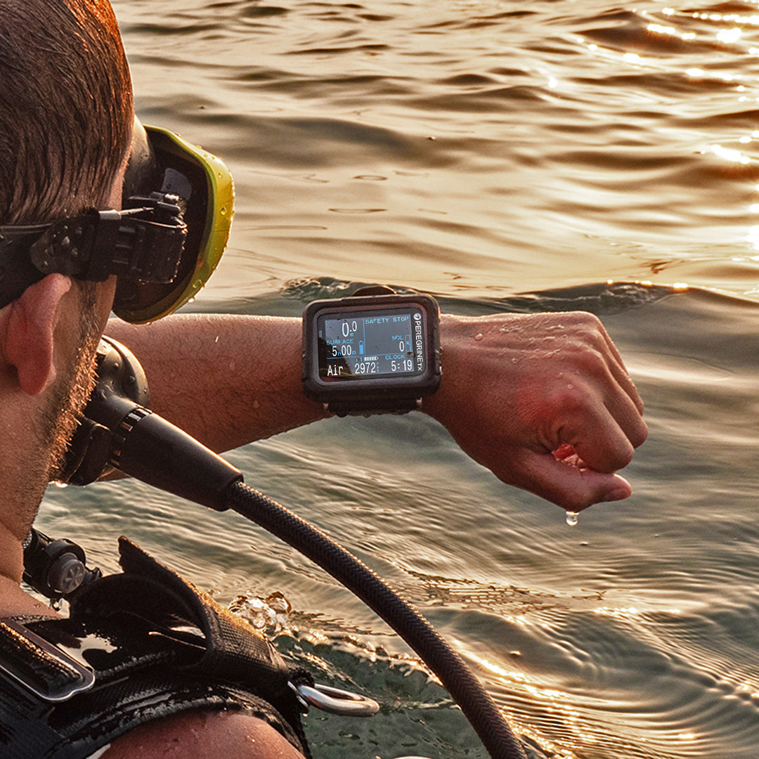 As a Scuba diving instructor, I would recommend the Peregrine TX.