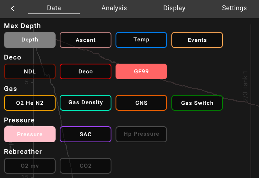 The Data menu