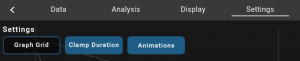 The Settings menu