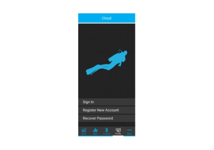 Navigate to the Cloud panel, click “Register” to create a new account.
