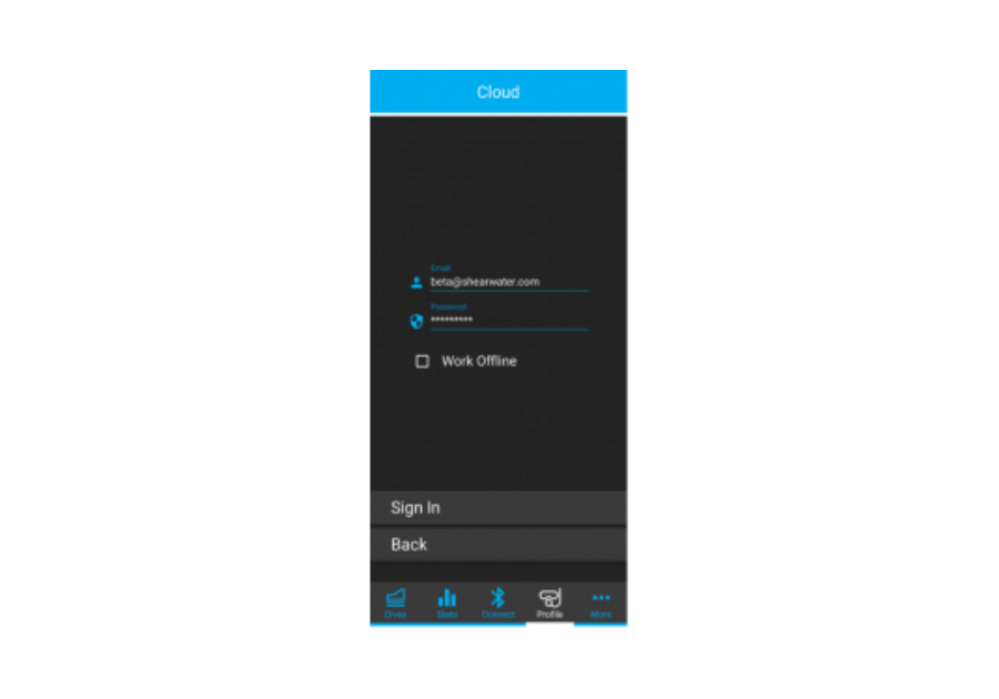 Navigate to the Cloud panel and sign in with the credentials you used to register with.